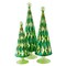 Cody Foster 14.5 Inch Diamond Trees Green Mint Christmas Decorative Tree Set , Christmas Decor Mid Century Style Reflective